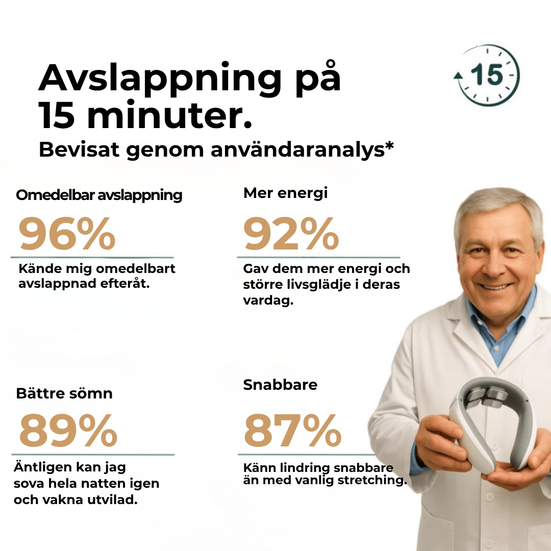 🌙 NeckReliefPro™ 11-i-1 Nacklösning - Sov bättre, slappna av snabbare, lev lättare.