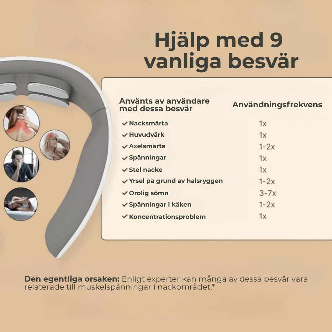 🌙 NeckReliefPro™ 11-i-1 Nacklösning - Sov bättre, slappna av snabbare, lev lättare.