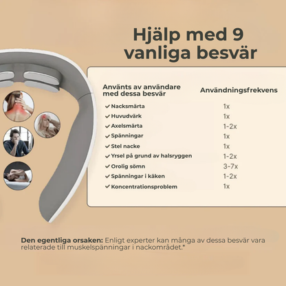 🌙 NeckReliefPro™ 11-i-1 Nacklösning - Sov bättre, slappna av snabbare, lev lättare.