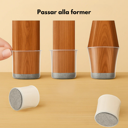 🪑 NordGlide™ – Mjuka, tysta och skyddande – varje gång du flyttar stolen.