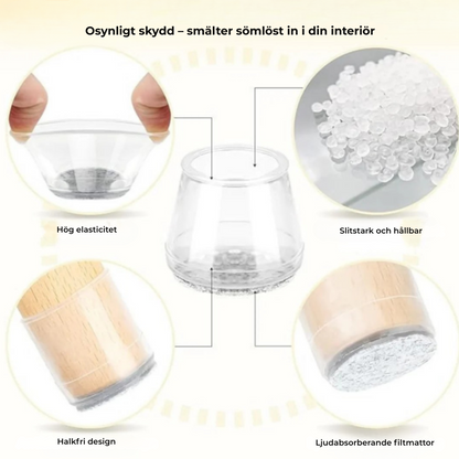 🪑 NordGlide™ – Mjuka, tysta och skyddande – varje gång du flyttar stolen.